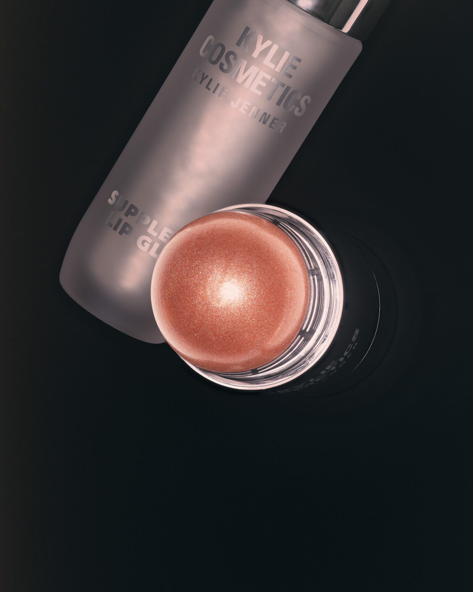 Kjc Cosmic 2 0 Makeup 25 Lip Glaze Moonstruck Dewy Balm Stick Peach Sun Black Background Cp 256 Hero