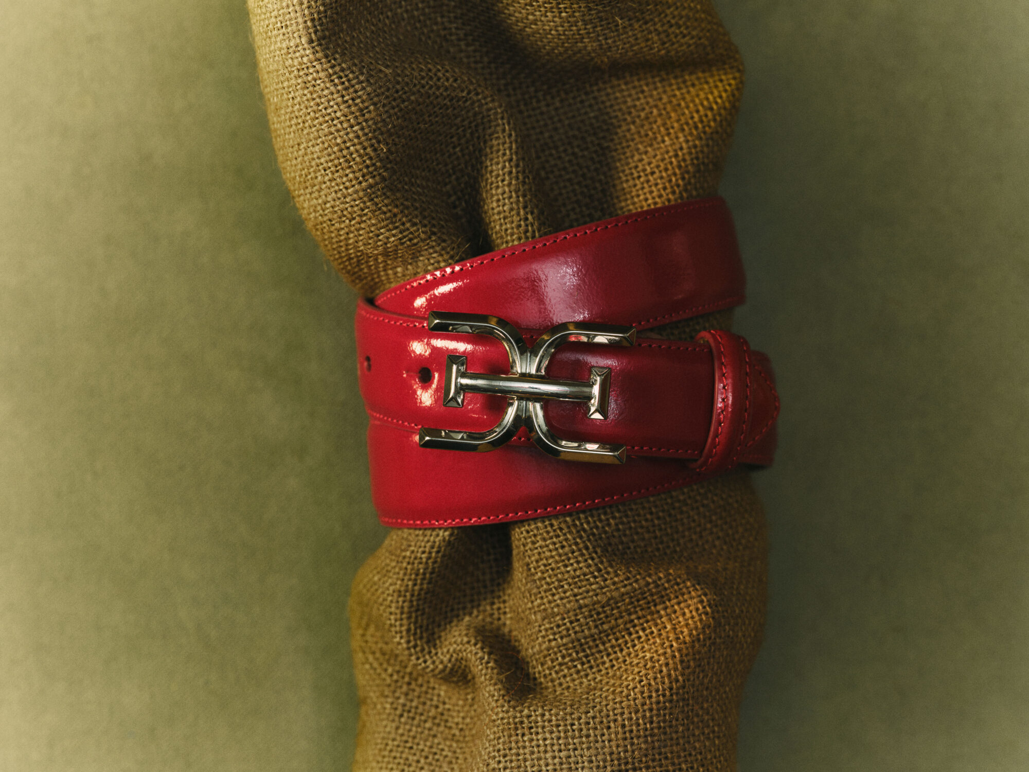 Se F24 1 Still Life 30mm Logo Belt Red 0786