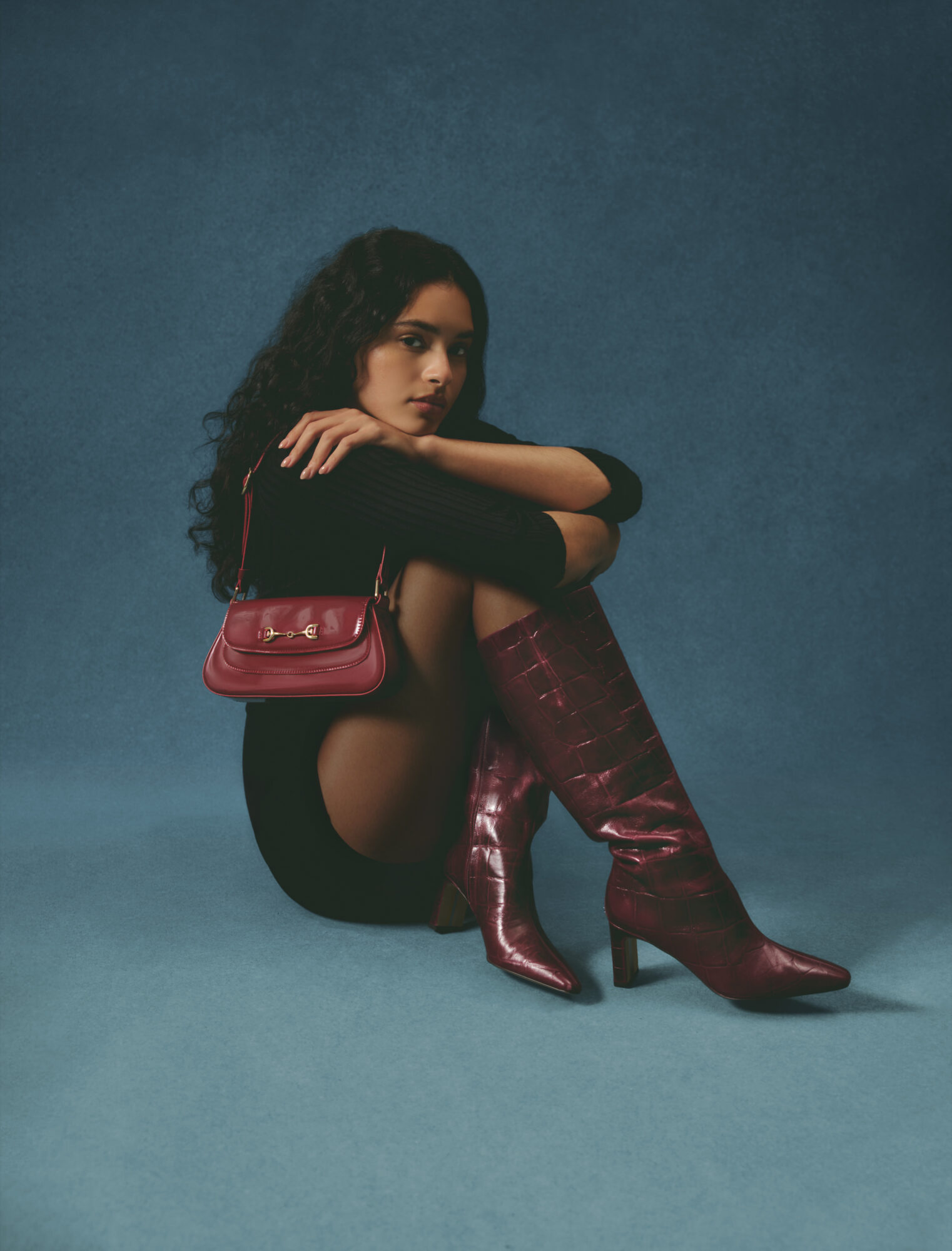 Se Fw25 1 Om Sylvia 2 French Merlot Saige Black Stud 599