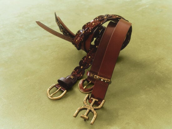 Se Ss25 1 Still Logo Belt Lt Brown Inlay Belt Tan Braided Belt Multi Brown 346