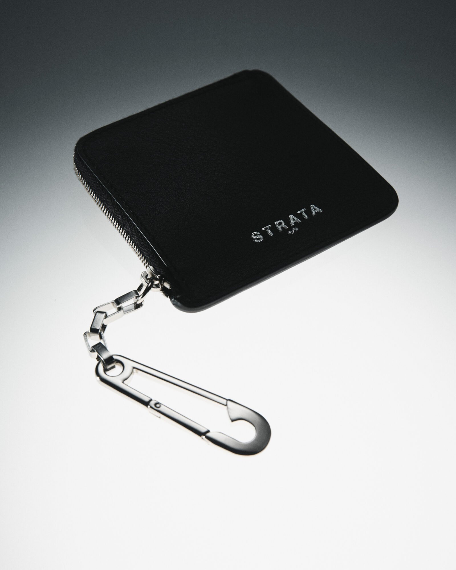 Strata Creative Zip Leather Wallet Black 064