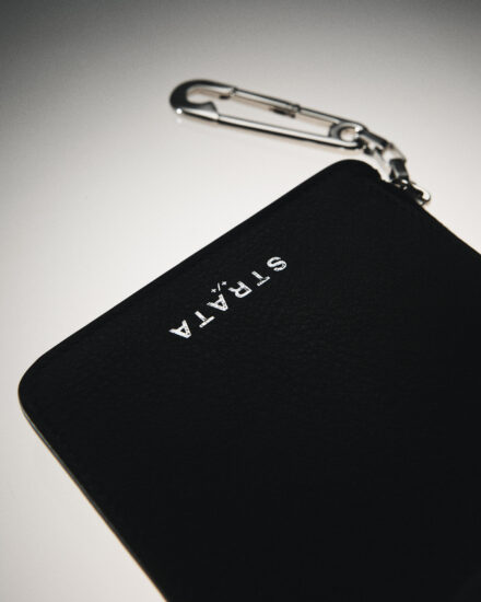 Strata Creative Zip Leather Wallet Black 076