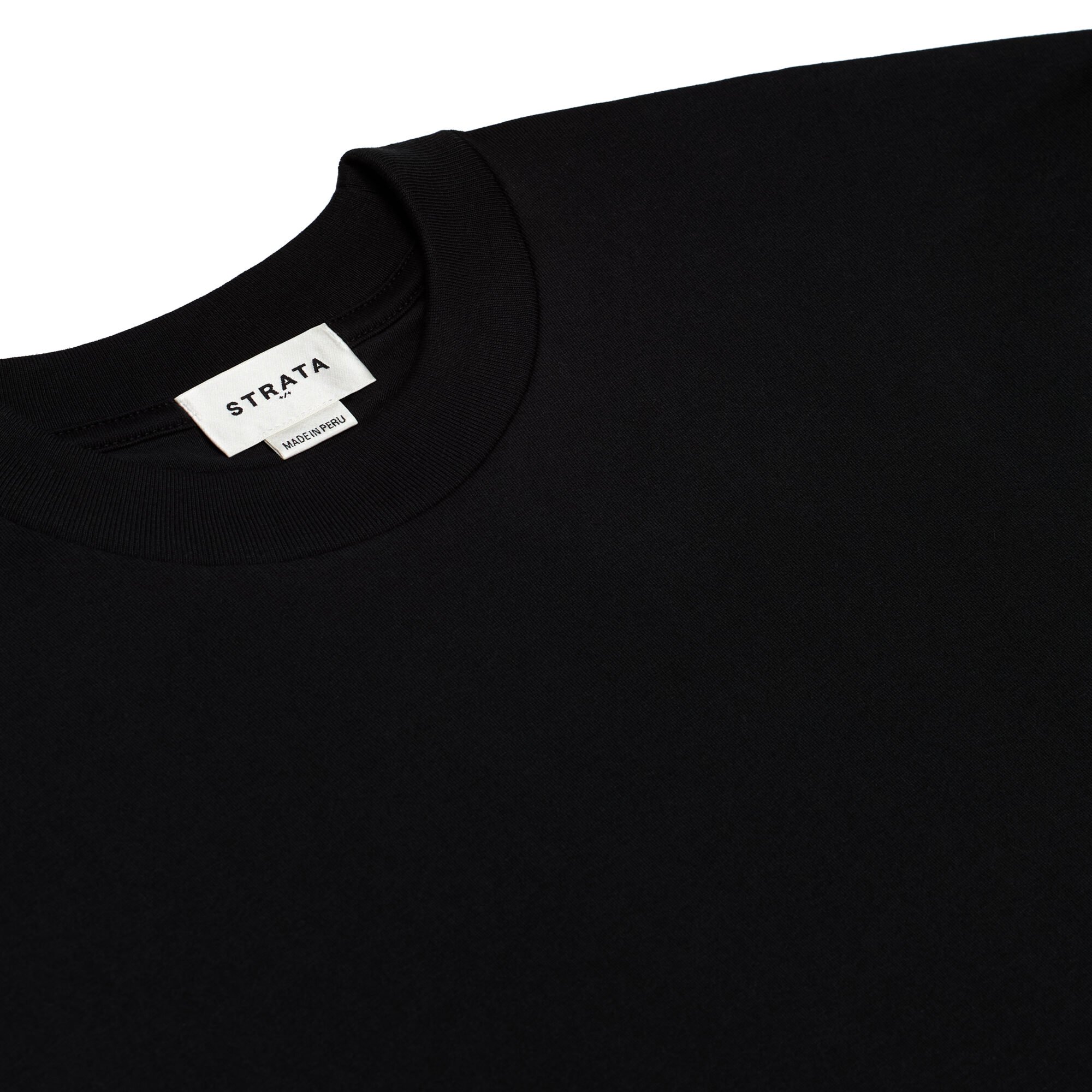 Strata Flat Tour Tee Black 101 Neckline